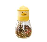 Moulin à poivre - Moulin à sel de 7,3 pouces | Broyeur en verre - Bouteille à épices réglable en PP Top d'une capacité de 200 ml pour moudre sur mesure, design durable, idéal pour cuisiner et dîner