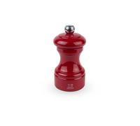 PEUGEOT - Moulin à Poivre Bistro 10 cm - Réglage Classique - En Bois Labellisé PEFC - Fabrication Française - Coloris Laqué Rouge Passion