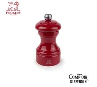 PEUGEOT Moulin à poivre Bistro 10 cm – Réglage classique – Bois labellisé PEFC – Rouge Passion