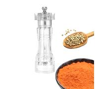 Moulin à poivre professionnel, moulin à épices manuel, corps transparent avec finesse réglable, broyeurs de saveur à recharge facile, design ergonomique élégant pour manivelle, outil de table portable