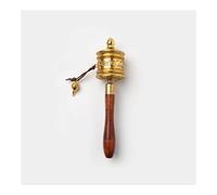 Moulin à prières bouddhiste, Moulin à prières, Moulin à prières bouddhiste tibétain ondulant, fait à la main, objet religieux de collection(Gold)