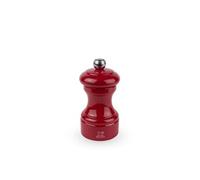 Peugeot Moulin à sel Bistro 10 cm - Réglage classique - Bois PEFC - Laqué Rouge Passion