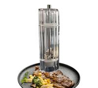 Moulin à sel de mer, moulin à sel et poivre de cuisine et d'extérieur réglable rechargeable manuel