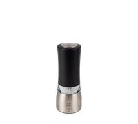 PEUGEOT - Moulin à Sel Électrique Daman u'Select 16 cm - 6 Réglages De Moutures Prédéfinies - Sel Gemme Inclus - En Aluminium - Designé En France - Coloris Noir Irisé