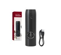 Moulin à sel et à poivre électrique rechargeable - Fonctionnement à une main, mouture réglable, charge rapide, design écologique