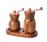 Moulin à sel et poivre, moulin à assaisonnement à manivelle, contrôle du grain réglable, pour corps en bois massif, broyeur manuel avec noyau en acier, outil de meulage de saveur fraîche, pour cuisine