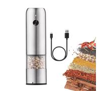 Moulin à sel et poivre - Shakers à sel automatiques | Grinder automatique rechargeable | Moulin à poivre automatique | Cœur de broyage en céramique réglable | Machine portable pour les cuisines