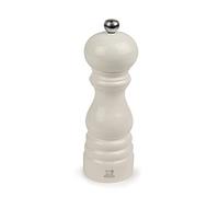 Moulin à sel manuel en bois laqué, ivoire, 18 cm - 7in.