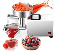 Moulin à Tomates éLectrique Presse Moulin à légumes, passoire, presse-agrumes, presse-sauce, presse-agrumes, 450 W, en acier inoxydable, pour confitures et confitures électriques