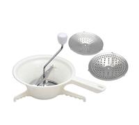 Moulin à tomates en acier inoxydable - Moulin à légumes rotatif multifonction avec 3 disques, outil manuel pour traiter la sauce | Utilisation pour purée de pommes, sauce tomate, soupe,