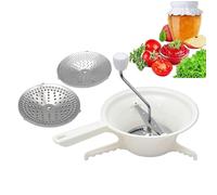 Moulin à tomates pour sauce - Moulin à tomates 3 légumes avec disque remplaçable pour sauce tomate, jus, sauce aux pommes, soupe, moulin à tomates rotatif ergonomique multifonction