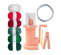 Moulin à Tricoter à La Main Mini Outil d'Enroulement de Laine pour Tricot Facile Bricolage Outil de Couture- Laine 6 Couleurs Rose