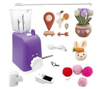 Moulin à Tricoter Automatique,Électrique USB pour la Maison,Tressage Automatique en, pour Poignées de Sacs, Dessous de Verre et Décoration, Outil DIY Cadeau pour Débutants et Familles (violet)