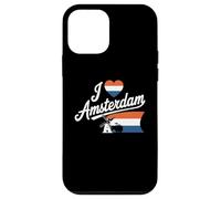 Moulin à Vent à vélo Love Amsterdam, Pays-Bas, I Love Amsterdam Coque pour iPhone 12 Mini
