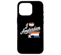 Moulin à Vent à vélo Love Amsterdam, Pays-Bas, I Love Amsterdam Coque pour iPhone 16 Pro