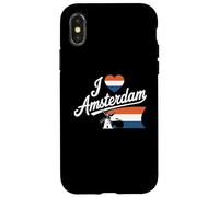 Moulin à Vent à vélo Love Amsterdam, Pays-Bas, I Love Amsterdam Coque pour iPhone X/XS