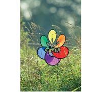Moulin à vent arc-en-ciel - INVENTO - Flower Paradise - Tourne avec le vent - 35 cm x 82 cm