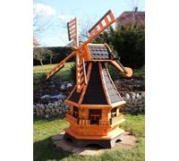 moulin à vent de 1,30 m, moulins à vent avec éclairage solaire noir type 18