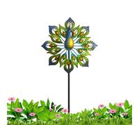 Moulin À Vent De Jardin, Placement Polyvalent, 93x24cm / 36,6x9,44 Pouces, Ornement De Pieu De Jardin En Métal, Spinner De Vent En Plein Air, Facile À Installer, Pour La Clôture Du Lit De Fleurs Passe