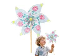 Moulin à vent de jeu - Jouet fait à la main - Projet d'art amusant à assembler et à peindre pour fille