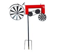 Moulin à Vent d'extérieur en Forme de Tracteur, Sculpture éolienne avec Piquet, décoration de Jardin rotative en métal pour Porche, arrière-Cour, Patio, Jardin
