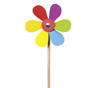 Goki – Moulin à vent en bois arc-en-ciel – Jouet éducatif multicolore