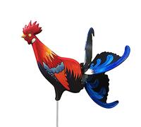 Moulin à vent en forme de coq - Décoration extérieure - Moulin à vent pour jardin, cour, ferme - Imperméable - Sculpture vive