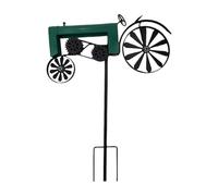 Moulin à vent en forme de tracteur antique en fer pour décoration de jardin extérieur avec design rotatif