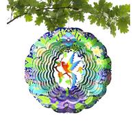 Moulin à vent en métal colibri, moulin à vent pour oiseaux en plein air, Ornement de Noël Colibri Wind Spinner, Ornement d’art de cour pour femmes, maman, grand-mère, épouse