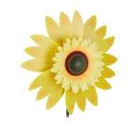 Moulin à vent fleur décoration tournesol carillon de jardin 70 cm plastique