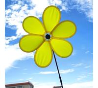 Moulin à Vent Fleuri 30cm Décoration Jardin(yellow)