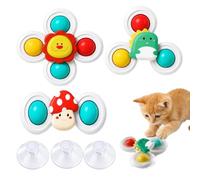 Moulin à vent interactif pour chat avec ventouse | Jouets amusants pour chat pour salon, maison, mur, sol, cage, carrelage, fenêtre en verre