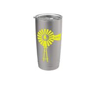 Moulin à vent, Iowa, vintage, souvenir Gobelet isotherme en acier inoxydable double paroi