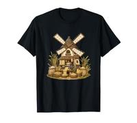 Moulin à Vent Italien Marché des pâtes Récolte de Nouilles T-Shirt