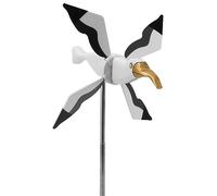 Moulin à Vent Mouette, Moulin à Vent D'oiseau Volant de Jardin, Décorations de Jardin de Moulin à Vent en Résine et Fer, Attrape-Vent pour l'art de la Cour, Pelouse, Décoration