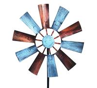 Moulin à Vent pour la Cour, 28, 7x9, 5 Filtre à Vent en métal, Sculptures de Jardin imperméables et filateurs Vintage pour Patio, pelouse et extérieur, Style 2