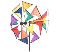 Moulin à vent roue triple Rinbow - INVENTO - Ø 30 cm - Vert - Polyester - Fibre de verre