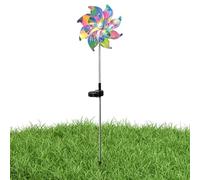 Moulin À Vent Solaire pour Cour - Moulin À Vent Coloré Et Imperméable pour Décoration Artistique | Lumière LED 7 Couleurs | Piquet De Jardin À V́ent | ṔOur Cour Extérieure, Pelouse, Patio, BALC