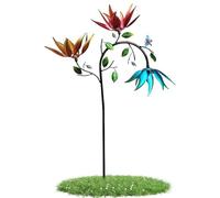Moulin à vent tournesol - 120 x 30 x 15 cm à suspendre | Sculpture de fleur d'extérieur | Moulin à vent décoratif d'extérieur stable | Décorations de jardin modernes et colorées, sculptures mignonnes