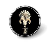 Moulin à vent vintage avec vieux crâne de bélier, broches rondes et épingles, petit badge de 2,5 cm, épingle décorative pour vêtements, sacs, sacs à dos, chapeaux