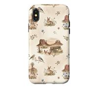 Moulin à Vent Western Prairie Monument Valley Lapins Moutons Coque pour iPhone X/XS