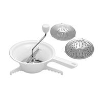 Moulin alimentaire en plastique pour pommes de terre, 3 disques de broyage manuel ergonomique pour machine à sauce tomate, broyeur alimentaire pour presse-purée, hachoir à légumes