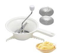Moulin alimentaire | Moulin alimentaire pour mise en conserve avec 3 disques de broyage Broyeurs alimentaires en plastique manuel antirouille pour sauce tomate, compote de pommes, fromage, sal