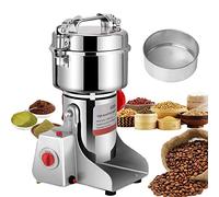 Moulin Céréales Grains Électrique, Grinder en Acier Inoxydable et Moteur, Broyeur à Lames Robot Culinaire à Grande Vitesse pour Moudre Céréales Épices Herbes Noix Café (800g 3200W)