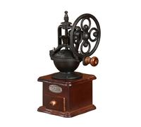 Moulin de cuisine manuel à café vintage, avec meule en céramique, grande roue en fonte, tiroir en bois et réglage de mouture