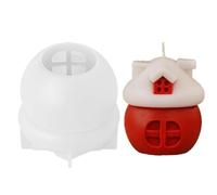 Moulin de Noël pour bougies,Maison décorative 3D Père Noël,Moule de bougie de maison de Noël en silicone - Maison de Père Noël pour les vacances, Thanksgiving Hiver Anniversaire Table