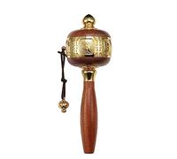 Moulin de prière bouddhiste bouddhiste tibétain avec vérité à 6 chiffres Multicolore (doré)