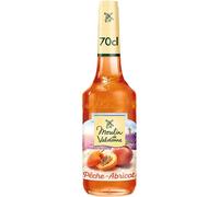 Moulin de Valdonne Sirop de Pêche Abricot pour boisson rafraîchissante, cocktail avec ou sans alcool, sans arôme artificiel, sans colorant, bouteille 70 cl