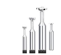 Moulin d'extrémité de fente T, Fraises en carbure de tungstène for rainures en T, 2 mm, 3 mm, 4 mm, 5 mm, 6 mm, 8 mm, 0,3 H, 4 H