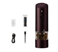 Moulin électrique à sel de mer rechargeable par USB, moulin à épices de cuisine réglable, moulin à condiments en céramique avec lumière LED